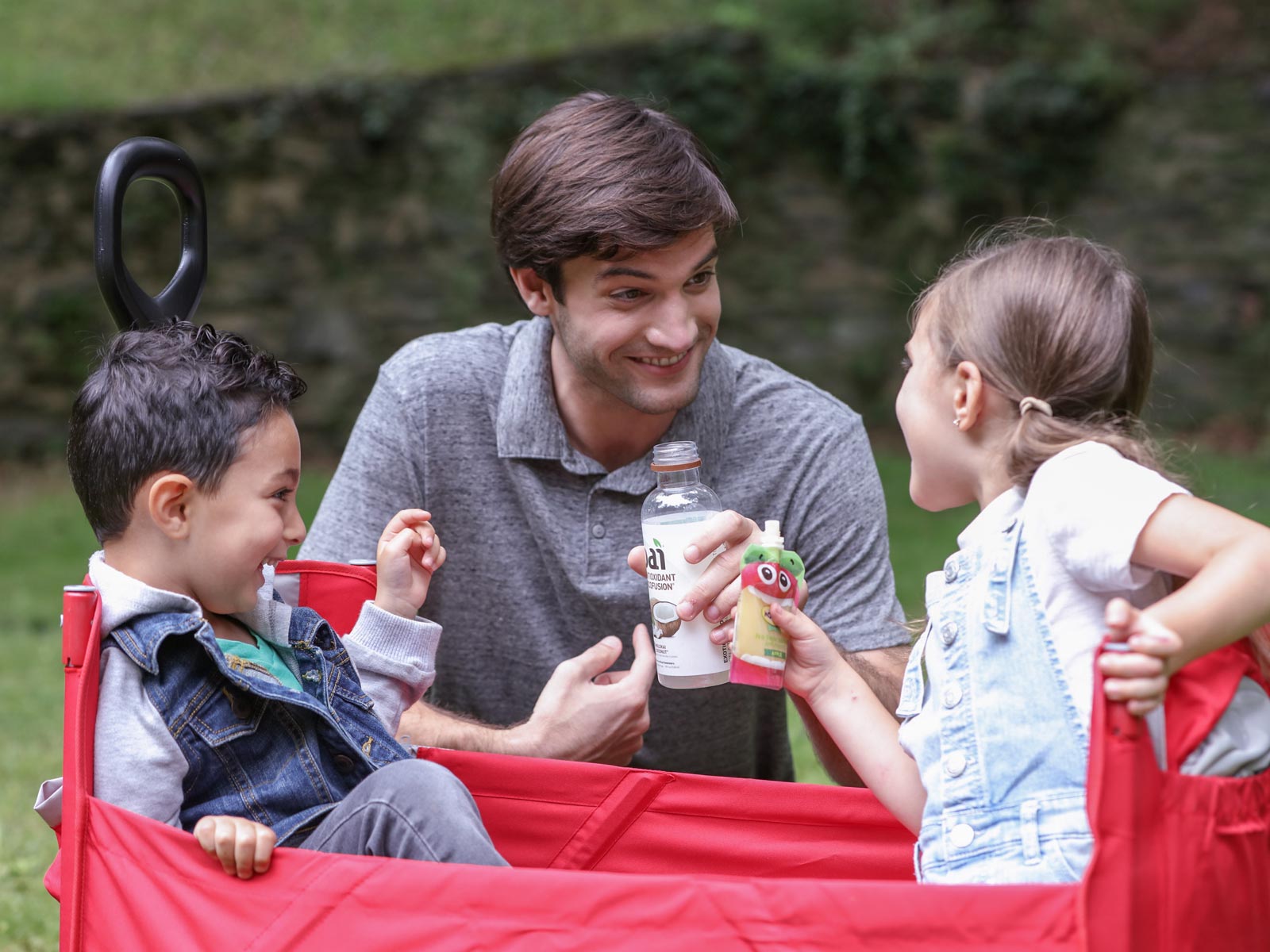 People laughing and enjoying Keurig Dr Pepper Products